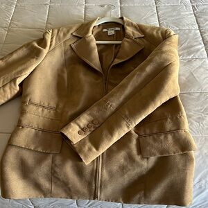 Brown suede jacket, size 16, no wear or tear